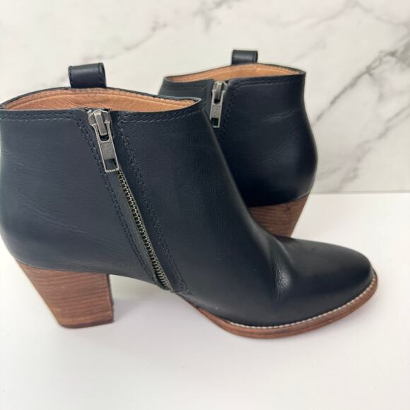 Madewell Womens The Billie Boot Size 8 F5044 Leather Bootie Classic Black - Picture 5 of 11